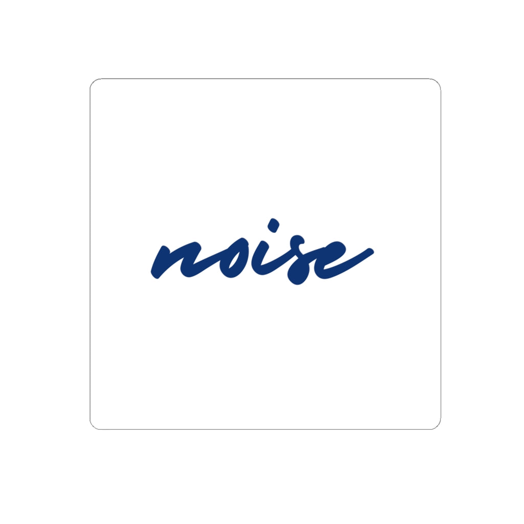 Noise Script Sticker — Minimal Navy Handwritten Decal for Laptops & Gear