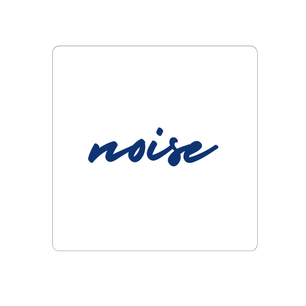 Noise Script Sticker — Minimal Navy Handwritten Decal for Laptops & Gear