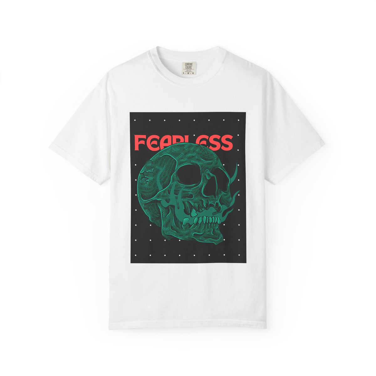 Fearless Green Skull T-Shirt — Graphic Tee for Edgy Streetwear