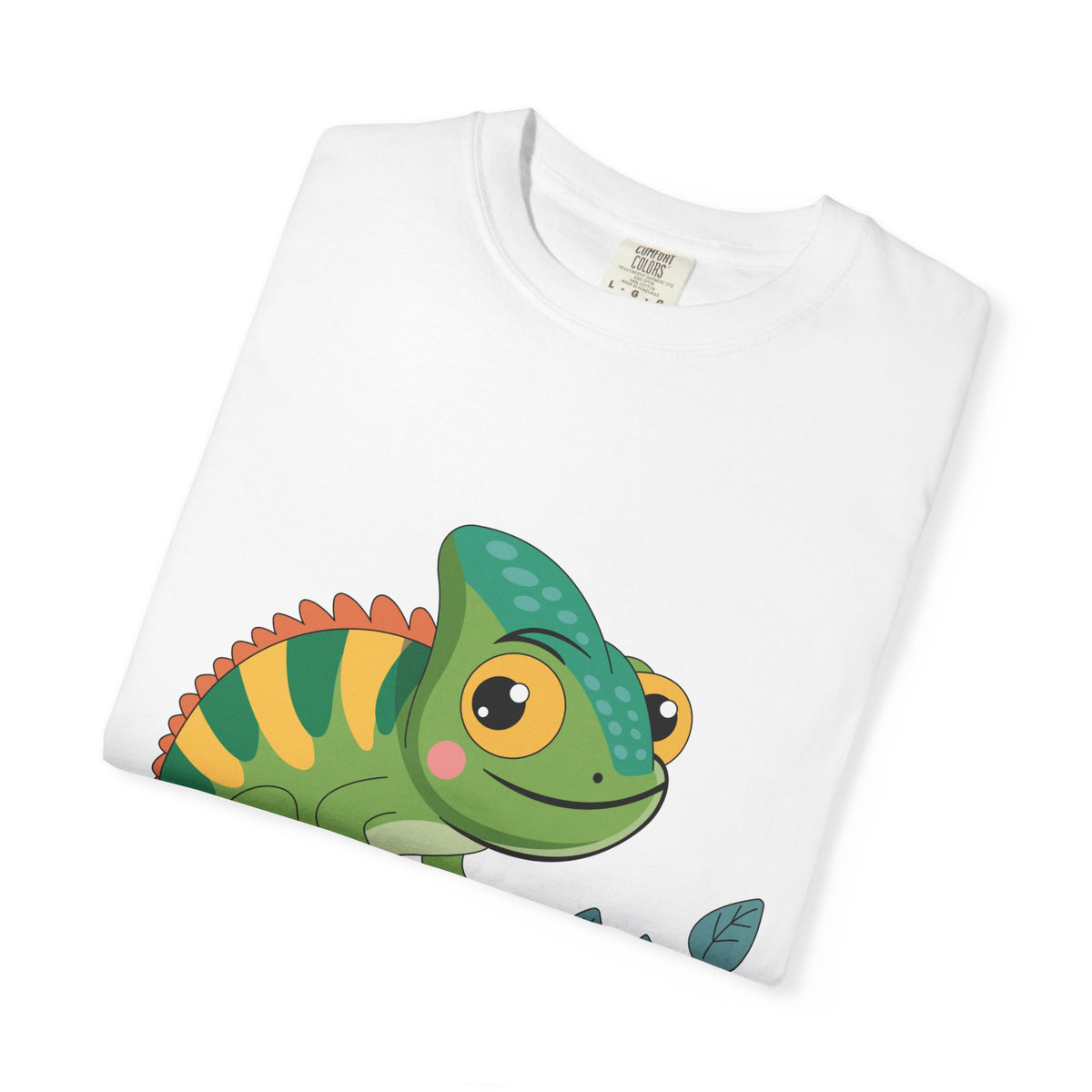 Charming Chameleon Graphic T-Shirt — Cute Green Reptile Tee