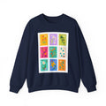 Floral Stamp Patch Sweatshirt — Colorful Botanical Crewneck