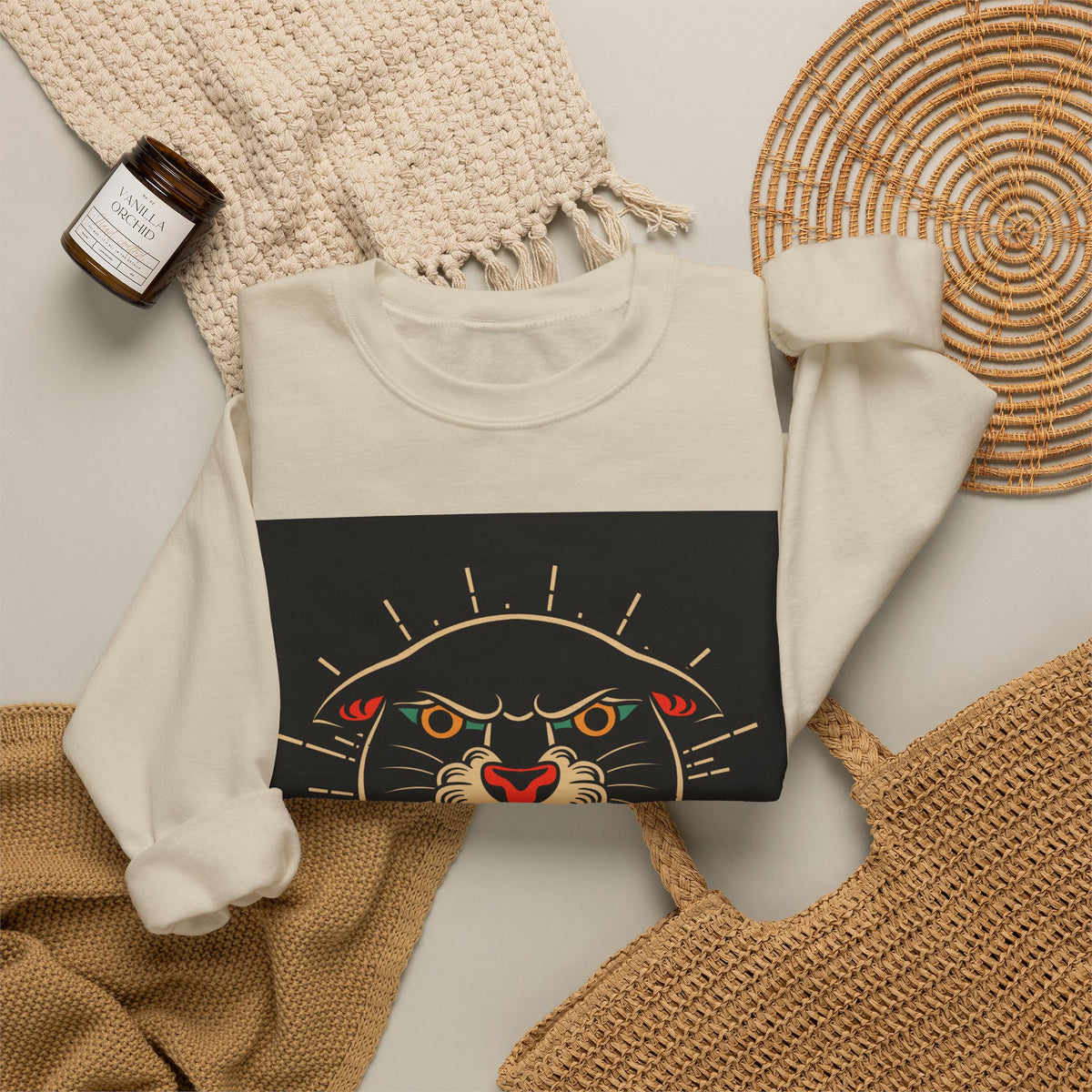 Panther & Roses Crewneck Sweatshirt