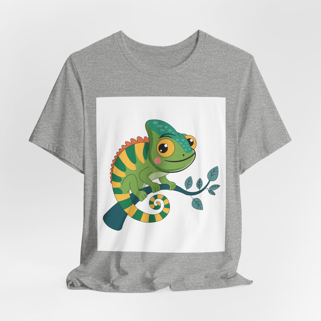 Charming Chameleon Tee — Cute Green Reptile Graphic T-Shirt