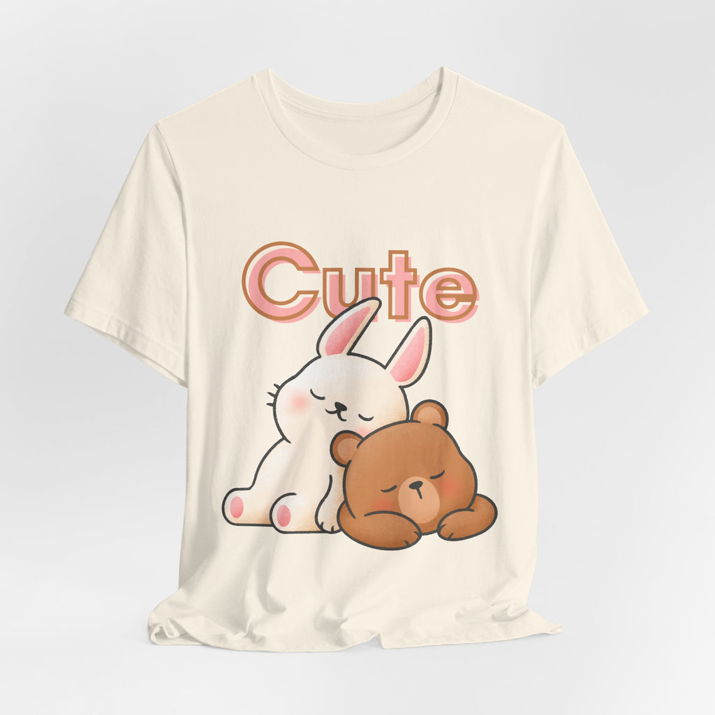Cute Bunny & Bear Tee — "Cute" Graphic T-Shirt