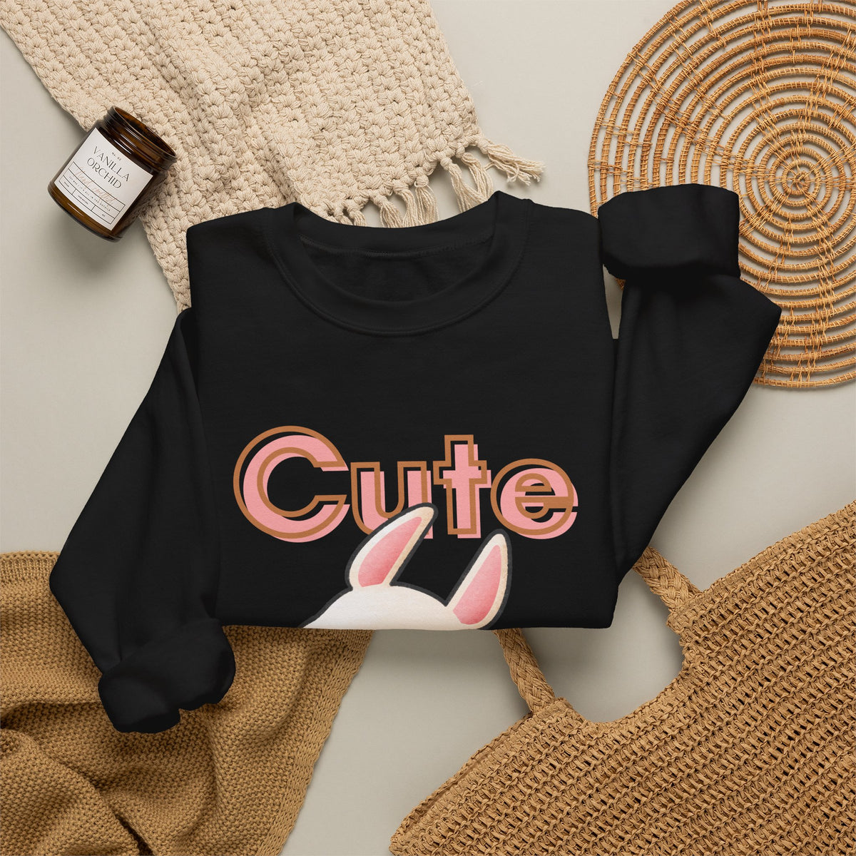 Cute Bunny & Bear Crewneck Sweatshirt