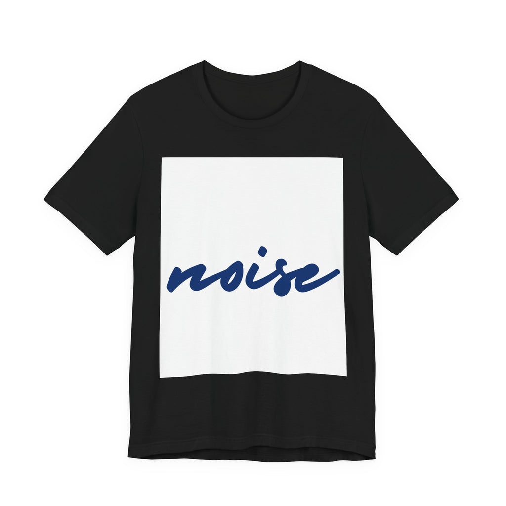 Noise Script T‑Shirt — Minimalist Blue Handwritten Tee
