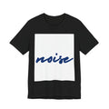 Noise Script T‑Shirt — Minimalist Blue Handwritten Tee