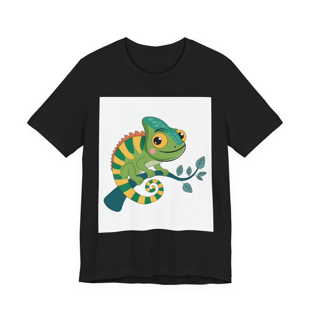 Charming Chameleon Tee — Cute Green Reptile Graphic T-Shirt