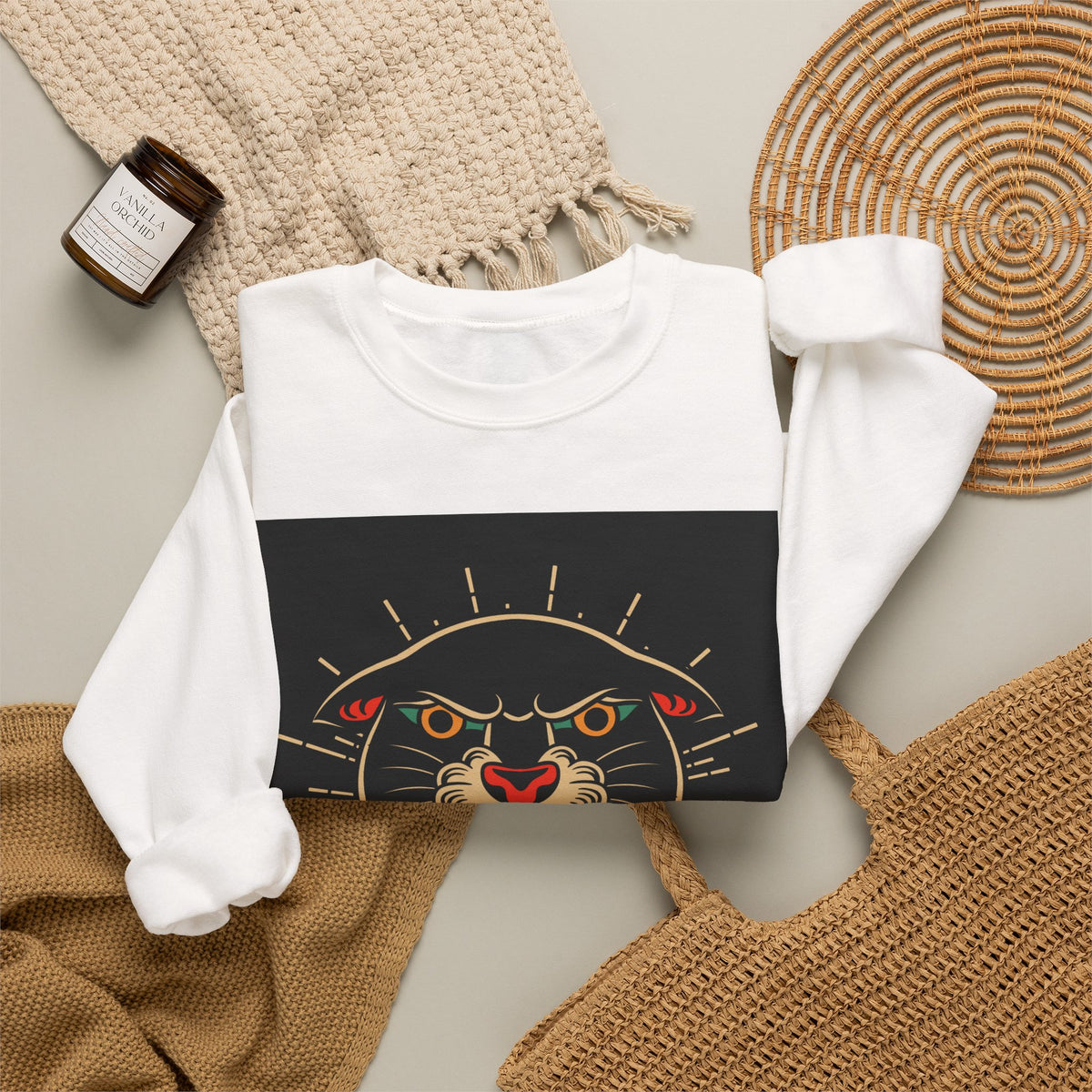 Panther & Roses Crewneck Sweatshirt
