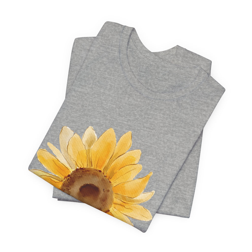 Bloom Sunflower T-Shirt — Floral 'BLOOM' Graphic Tee