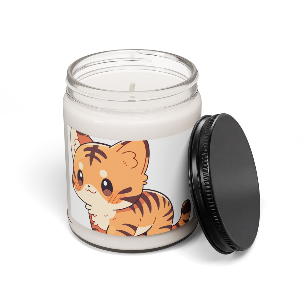 Cute Tiger Soy Candle — 9oz Scented Jar (Kawaii Animal Decor)