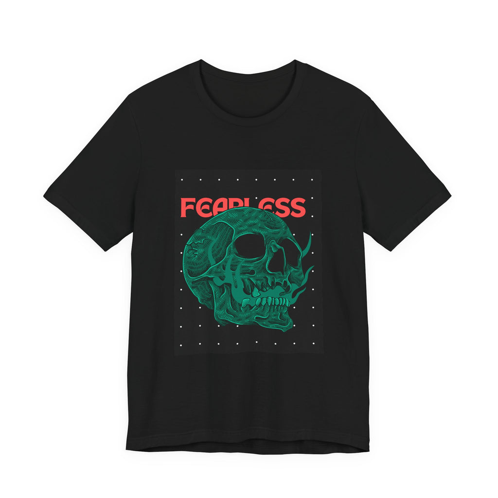 Fearless Skull Tee — Graphic Skull T‑Shirt with 'FEARLESS' Text