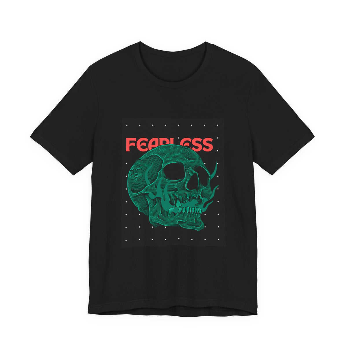 Fearless Skull Tee — Graphic Skull T‑Shirt with 'FEARLESS' Text