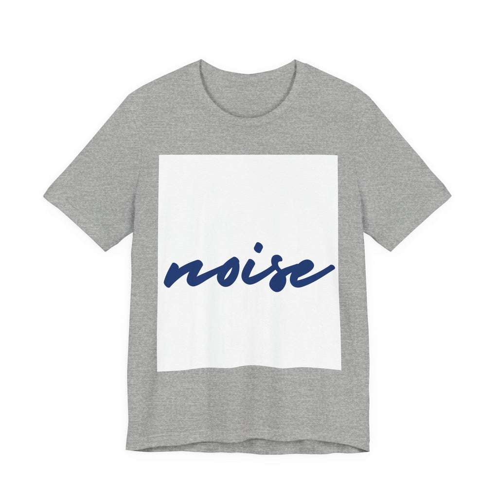 Noise Script T‑Shirt — Minimalist Blue Handwritten Tee