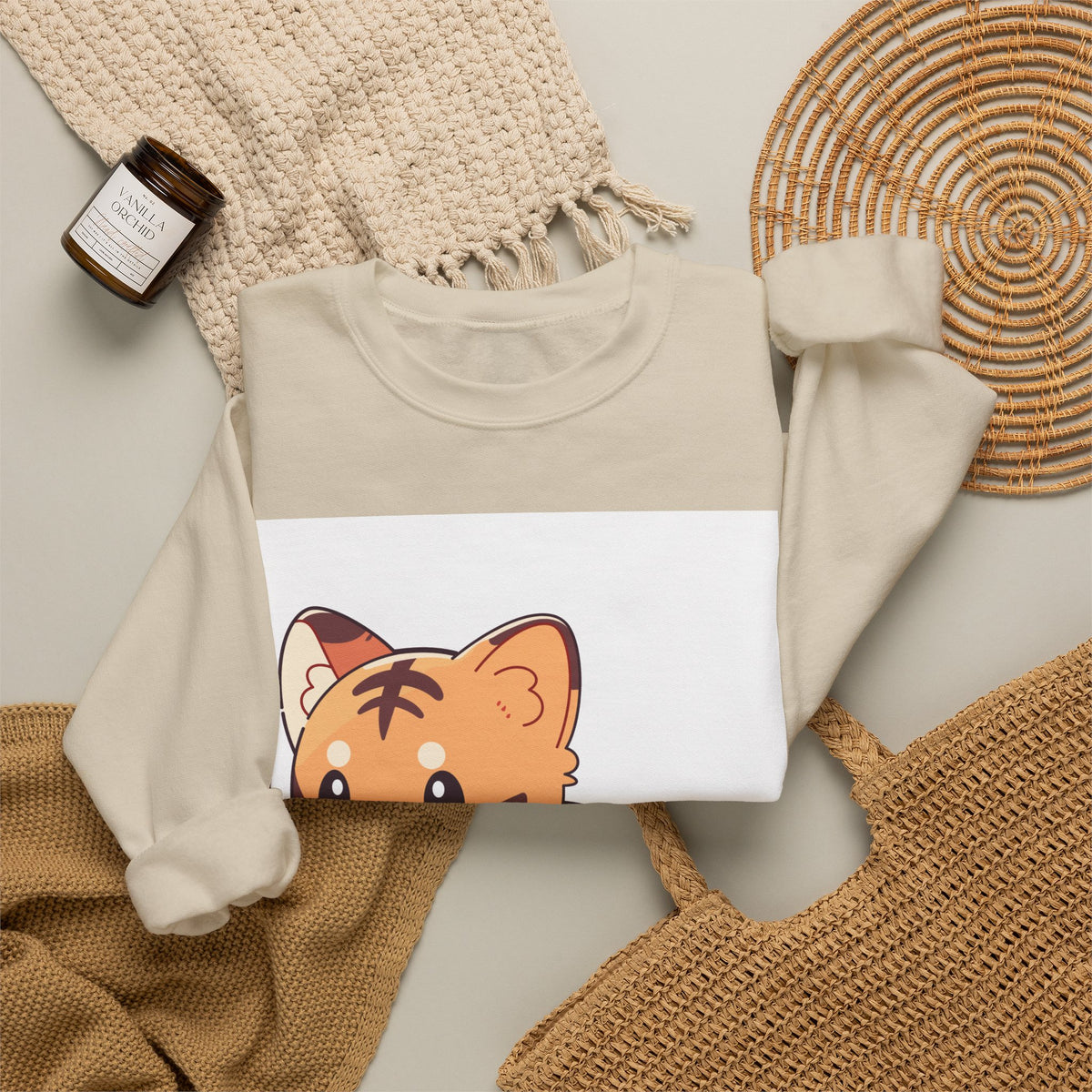 Cute Kawaii Tiger Crewneck Sweatshirt