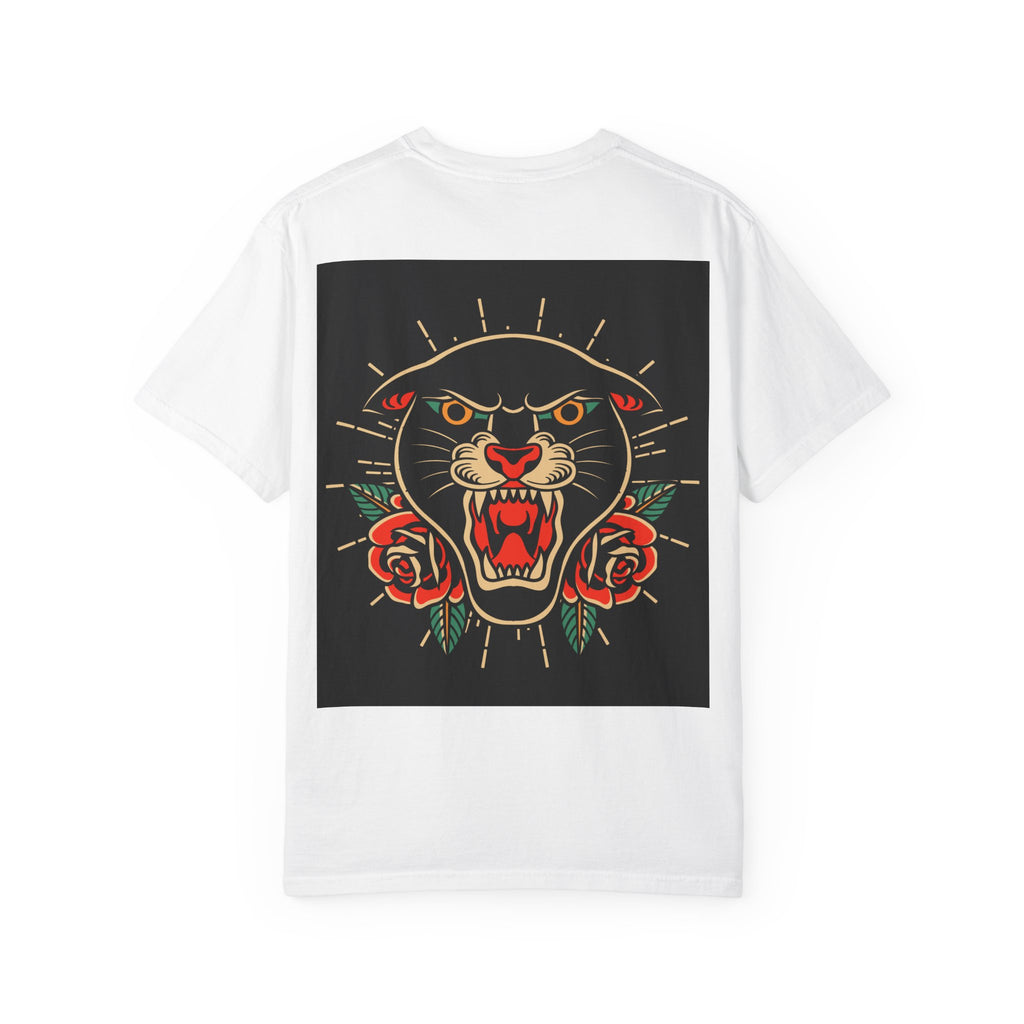 Panther Skull T-Shirt — Vintage Tattoo Panther Back Graphic