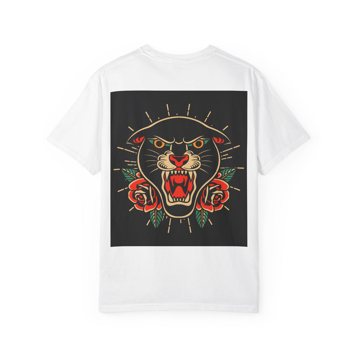 Panther Skull T-Shirt — Vintage Tattoo Panther Back Graphic
