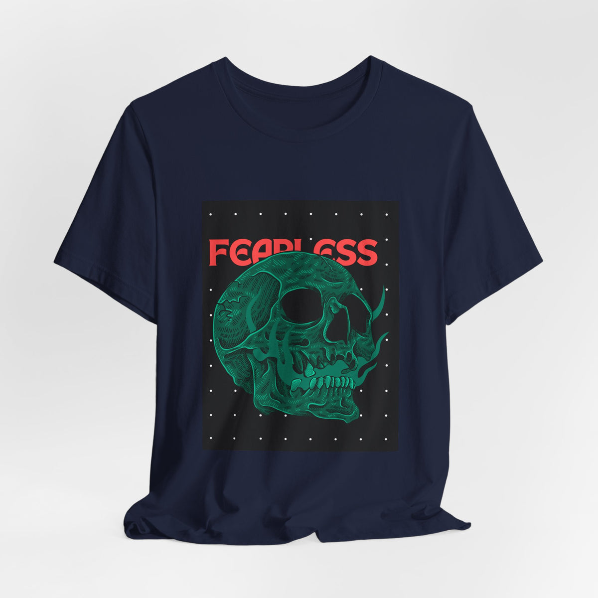 Fearless Skull Tee — Graphic Skull T‑Shirt with 'FEARLESS' Text