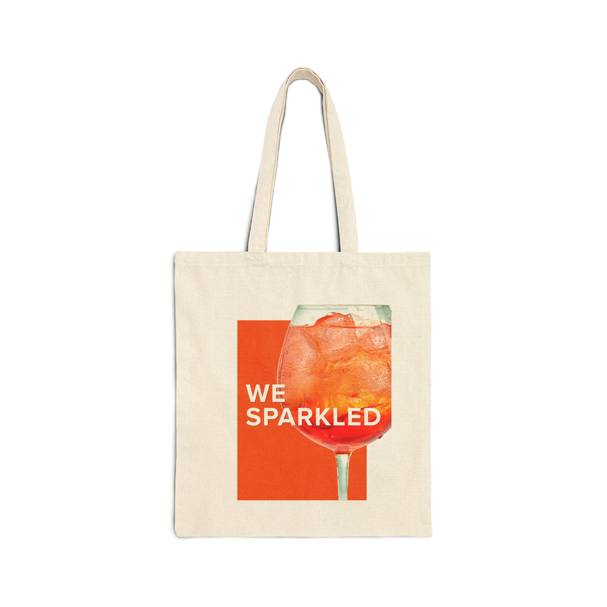 Tote Bag — "We Sparkled" Aperol Spritz Canvas Tote (Beach, Brunch & Gift)