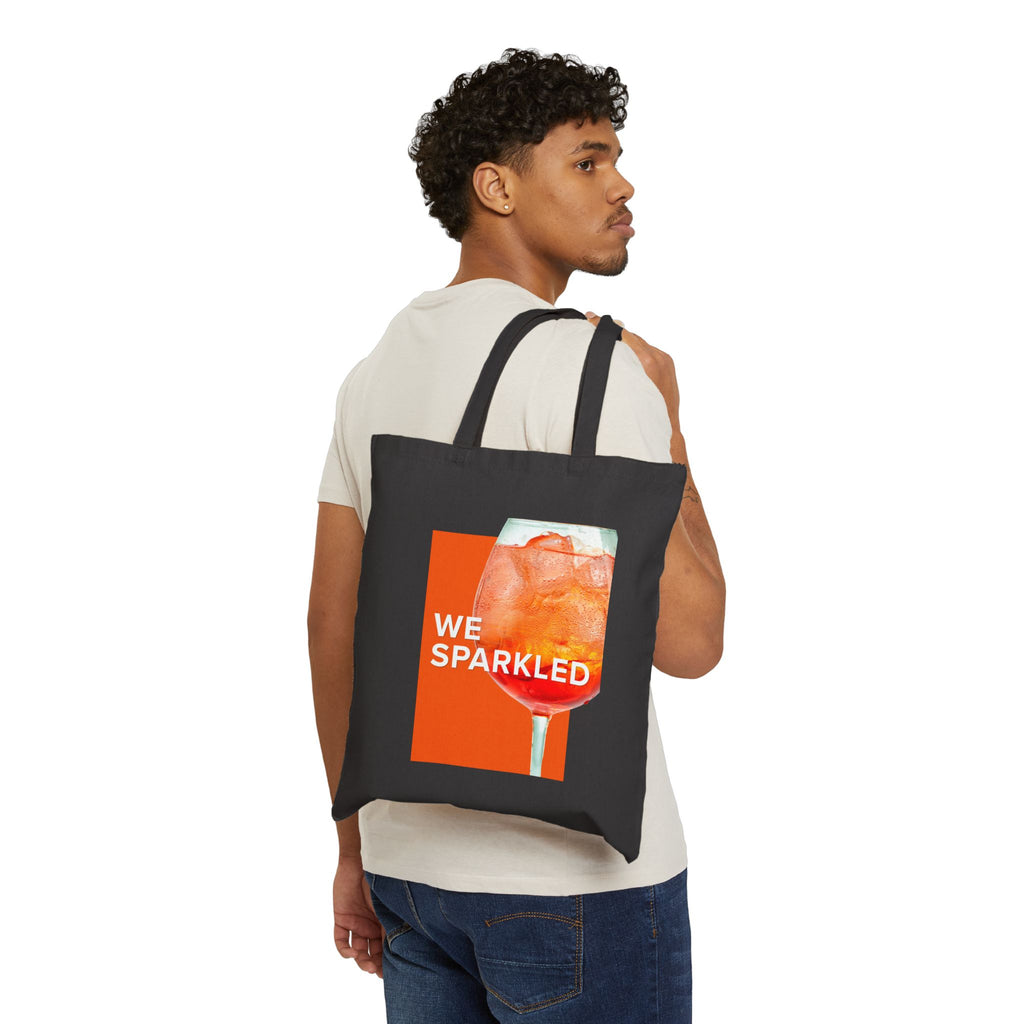 Tote Bag — "We Sparkled" Aperol Spritz Canvas Tote (Beach, Brunch & Gift)