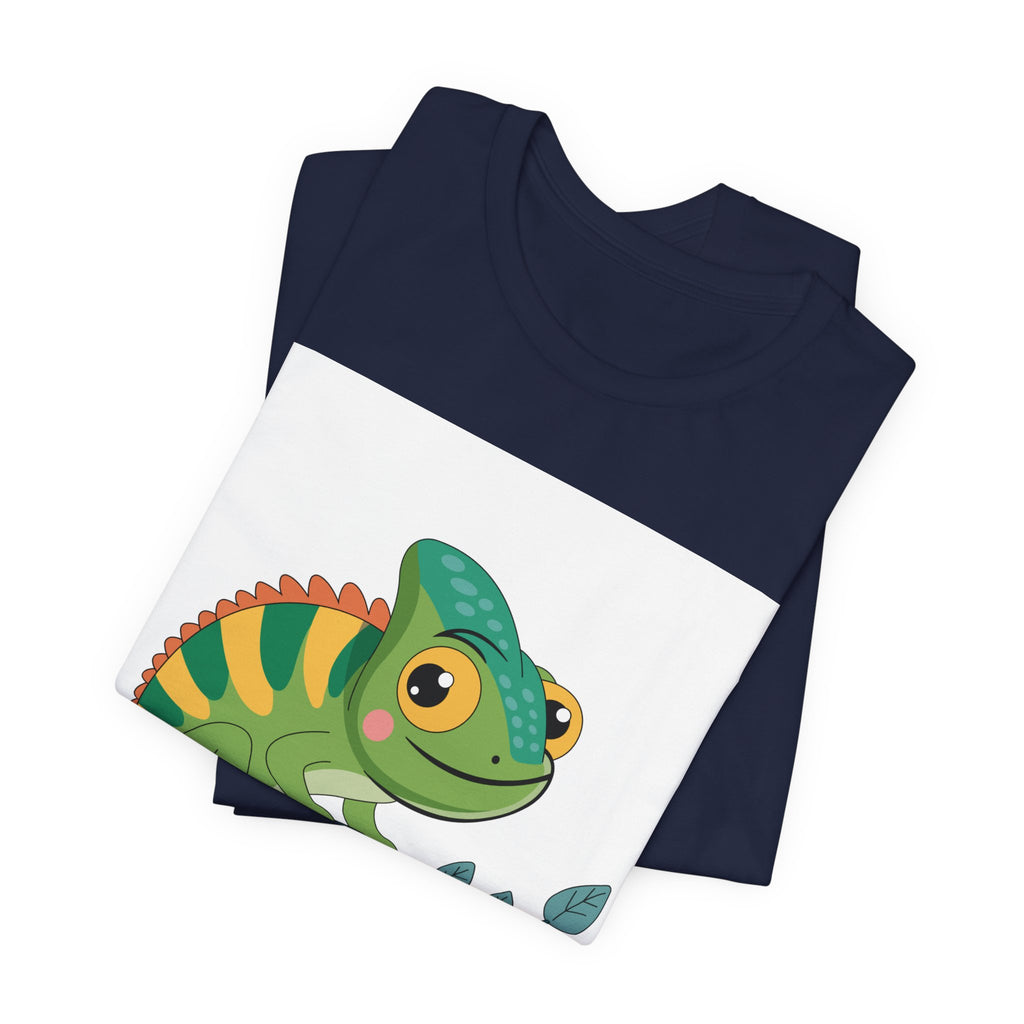 Charming Chameleon Tee — Cute Green Reptile Graphic T-Shirt