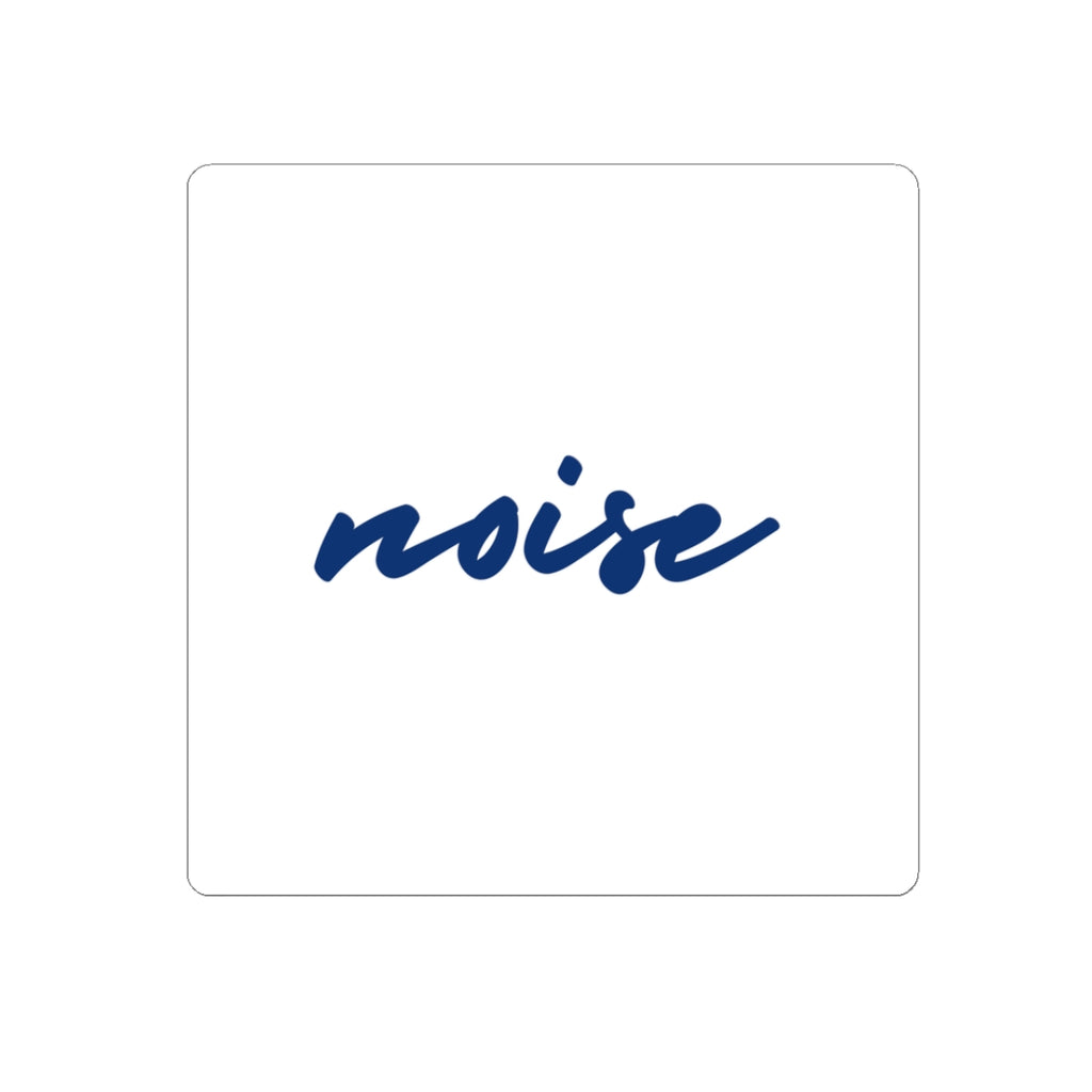 Noise Script Sticker — Minimal Navy Handwritten Decal for Laptops & Gear