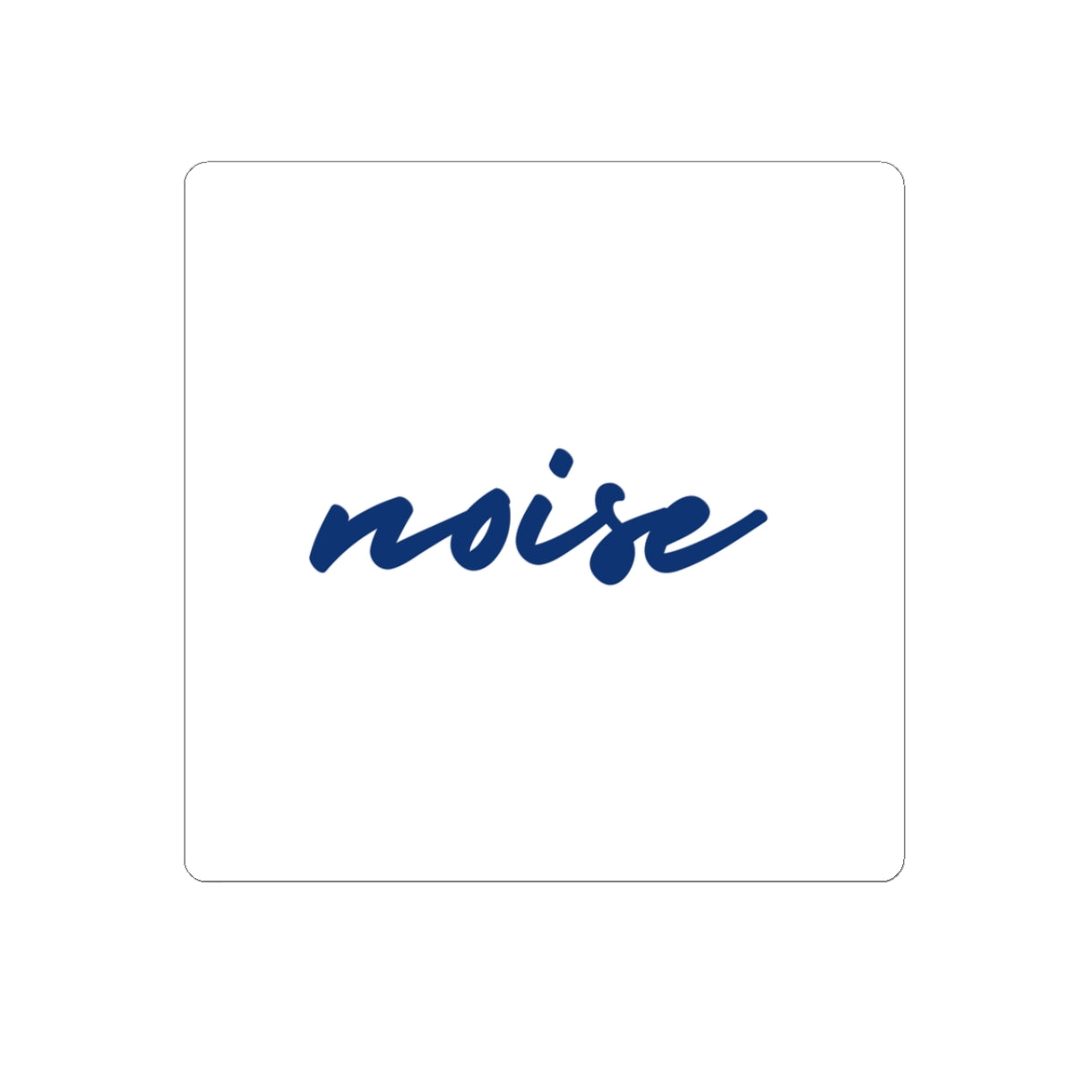 Noise Script Sticker — Minimal Navy Handwritten Decal for Laptops & Gear